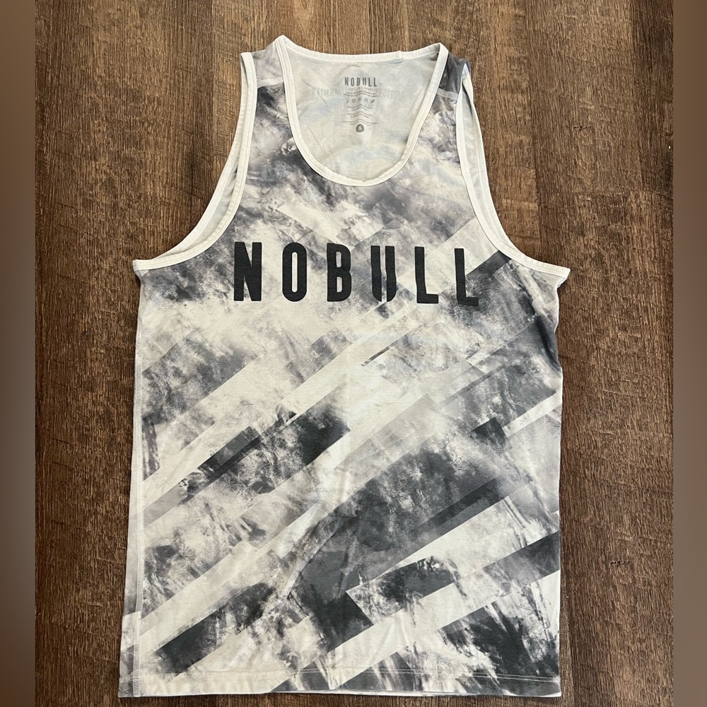 Men’s NOBULL White and Gray Tank Top